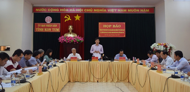 UBND tỉnh họp báo thông tin vụ việc người dân chiếm đất trái pháp luật tại xã Ia Chim, thành phố Kon Tum